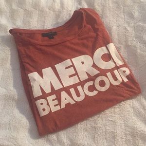 Jcrew Merci Beaucoup T-shirt